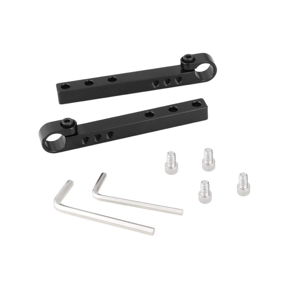 Camvate 124Mm Cross Bar With 15Mm Single Rod Adapter For Dlsr Camera Cage Kit (A Pair) - 2338