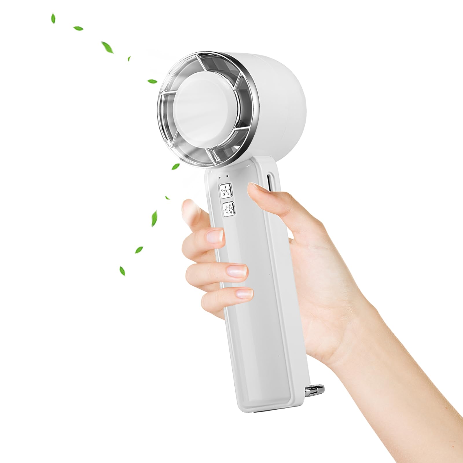 Portable Handheld Fan, 5 Level Wind Speed Regulation Fan, Quiet Mini Fans With Ice Compress, Cooling - Koospark