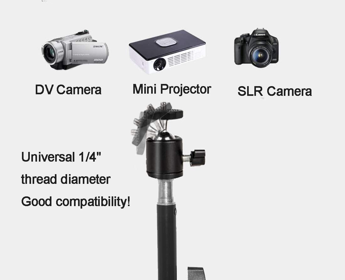 Coret Projector Floor Stand, Folding Portable Tripod Mount - Adjustable Height 29" To 70"