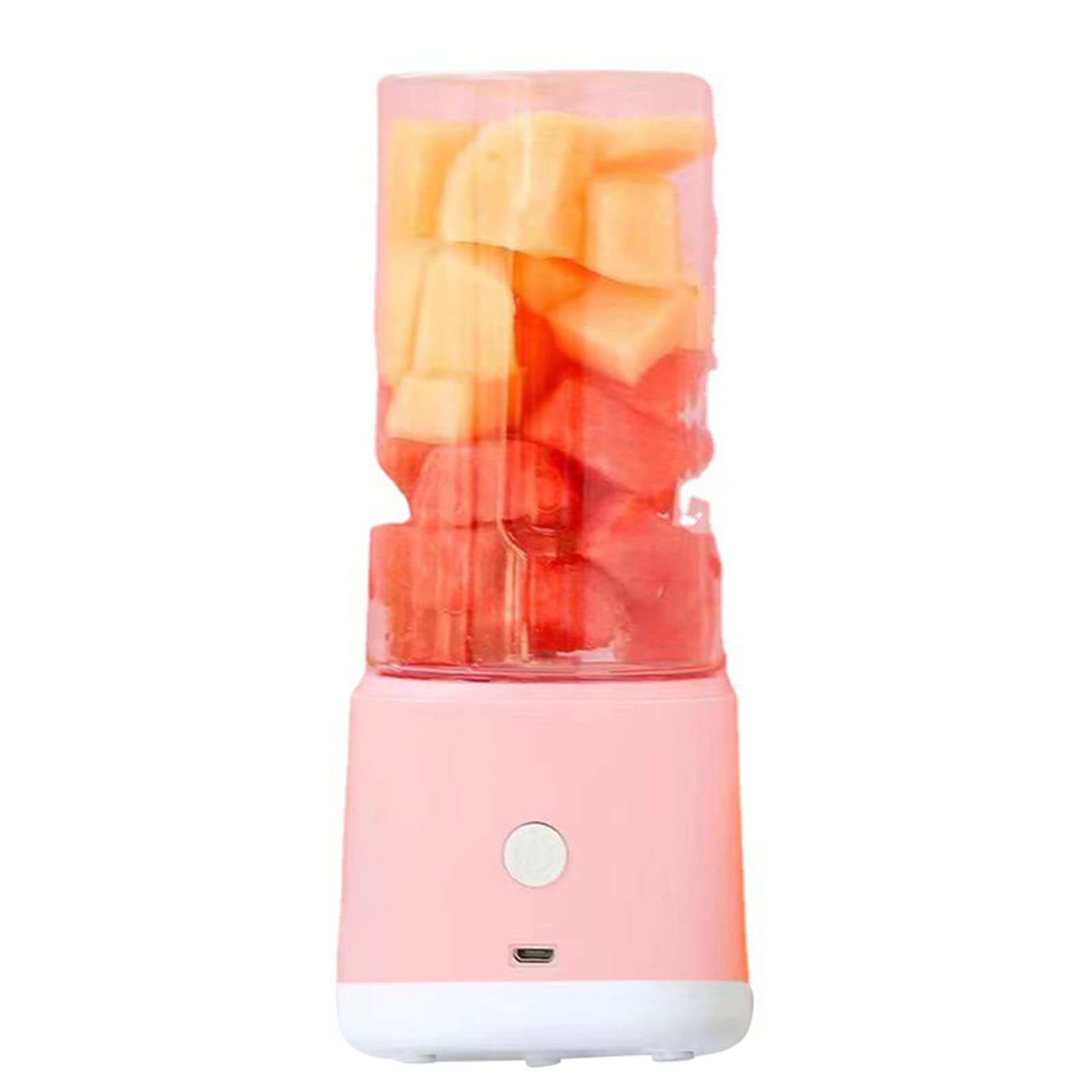Uniqus Portable Blenders With 4 Blades 300 Ml Food Processor Usb Recharge Travel Cup Small Size Blenders Handheld Blenders For Home, Sporrt, Work Or Travel, Pink