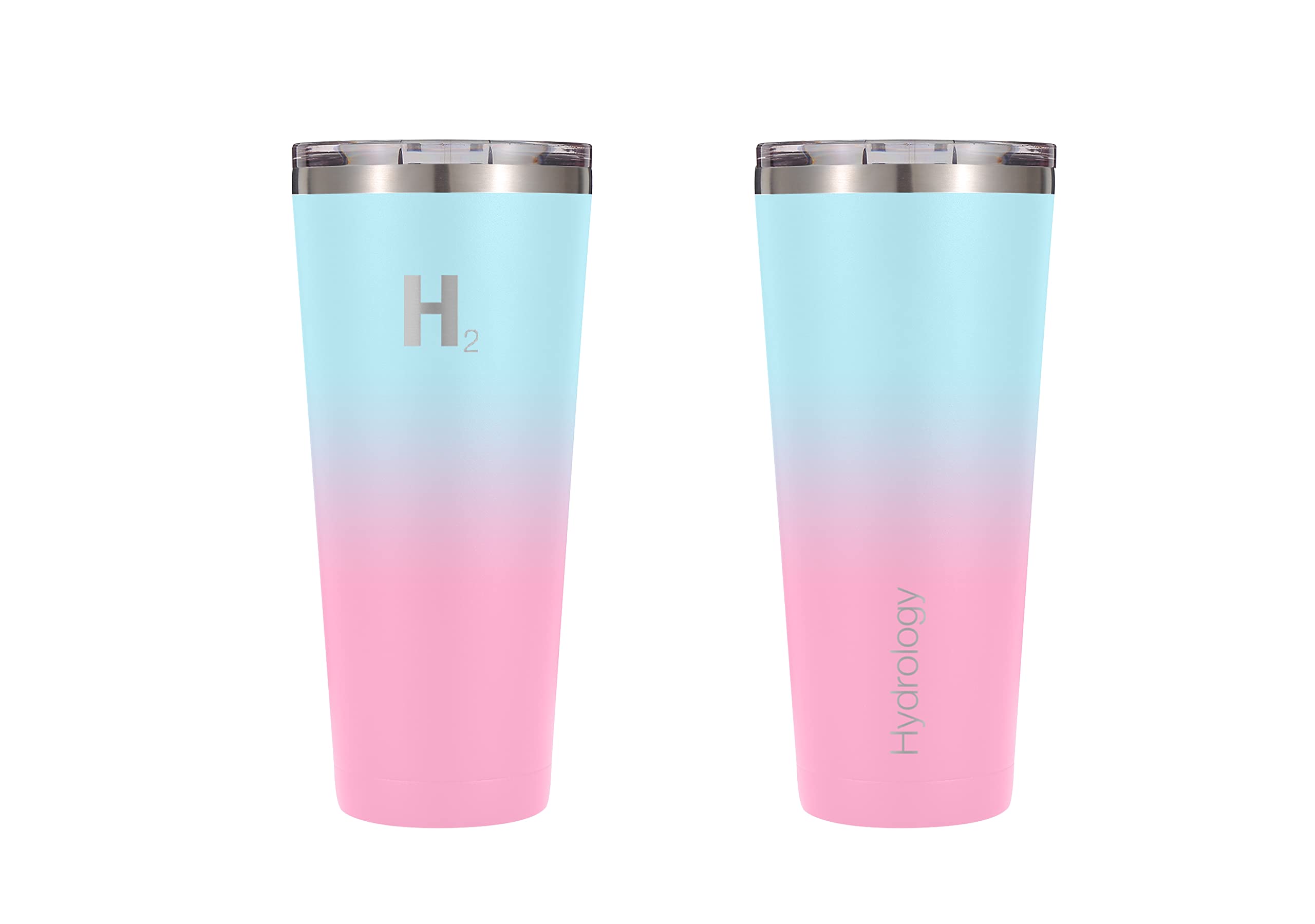 H2 Hydrology Classic Tumbler  Tumbler With Lid And Four Straws  Double Wall Vacuum Insulated