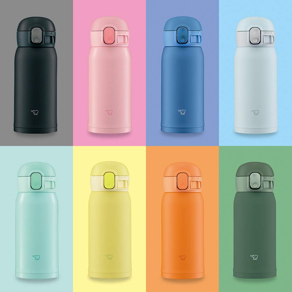 Zojirushi Sm-Wa36-Aa Zojirushi Water Bottle One-Touch Stainless Steel Mug, Seamless 0.36L Blue