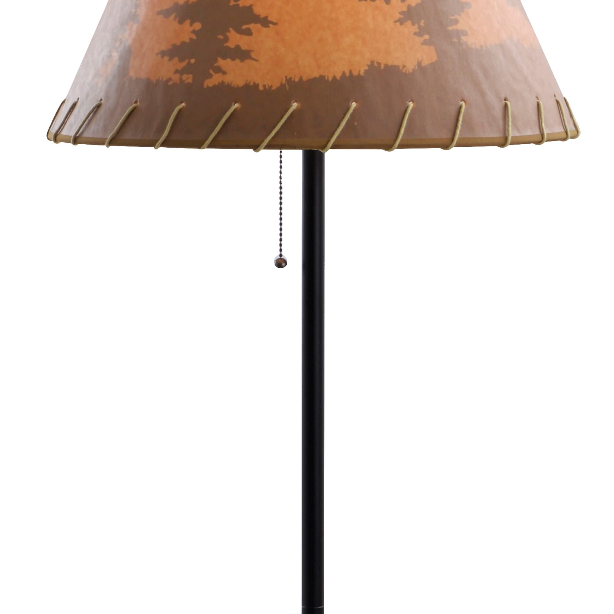 Catalina Lighting 19910-000 Rustic Cabin Lodge Floor Lamp, Standing Lamp, Living Room Light For Cabin Or Home, Led Bulb Not Included, 58", Brown Print