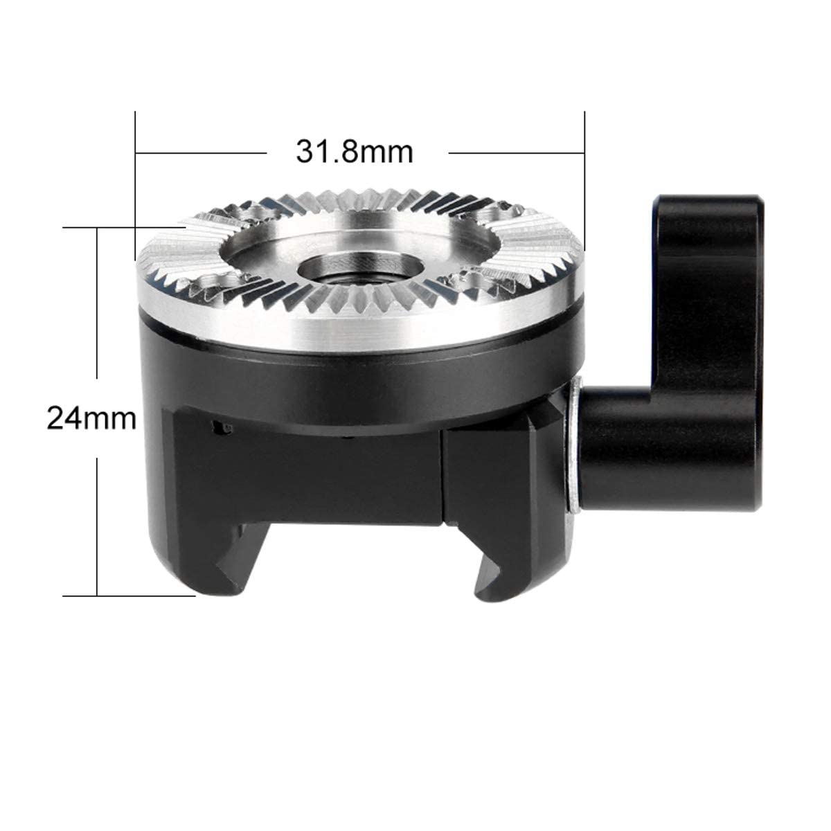 Niceyrig Nato Clamp To Rosette Mount Adapter (M6 Thread Diameter 31.8Mm) Applicable For Arri Rosette Wooden Handgrip, Quick Release And Lock