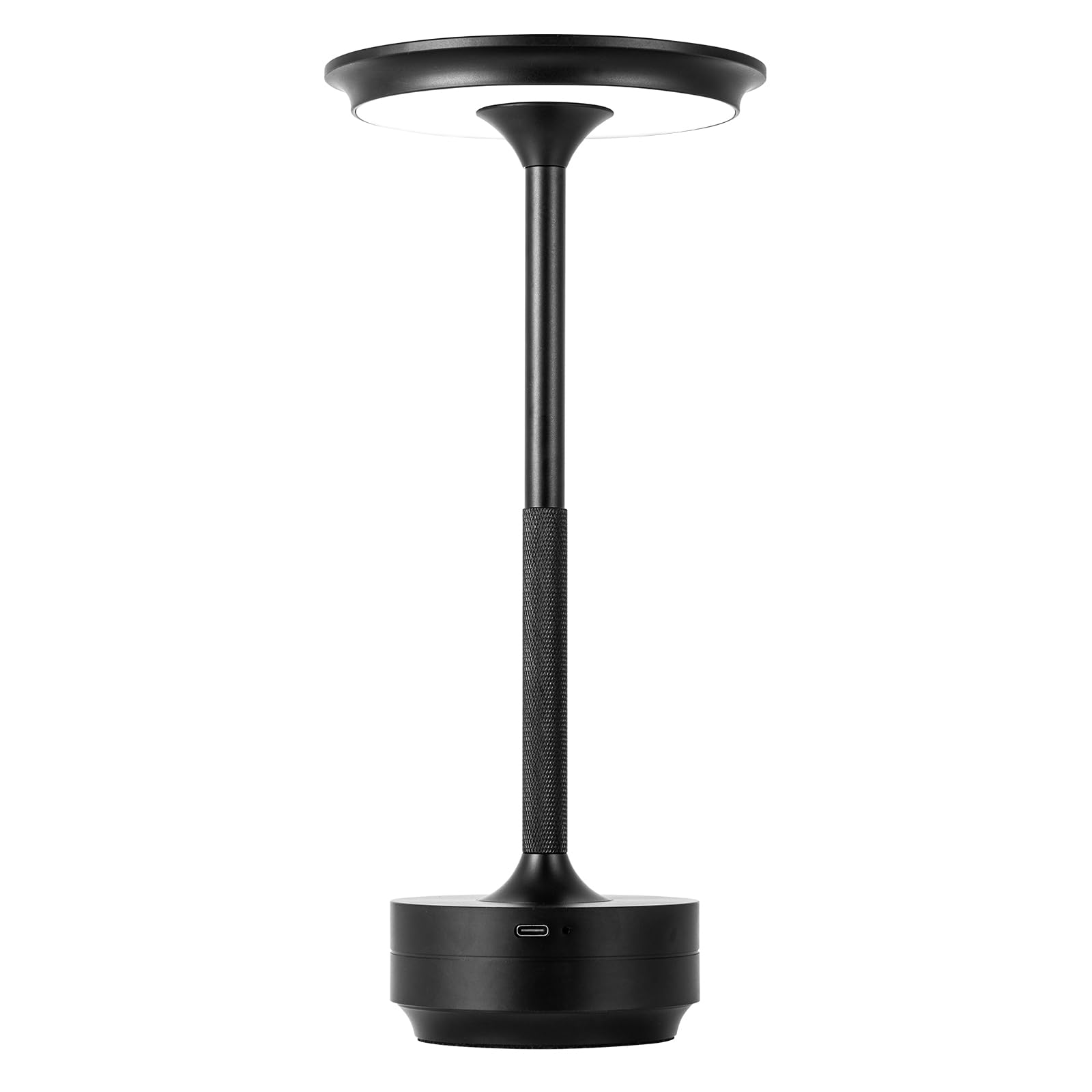 Baishezhuan Rechargeable Cordless Led Table Lamps Touch Sensor Light, 3-Levels Portable Dimming Wireless Battery Operated Lamp，Nightstand Lamp/Night Light/Restaurant Table/Outdoor/Coffee/Bar (Black)