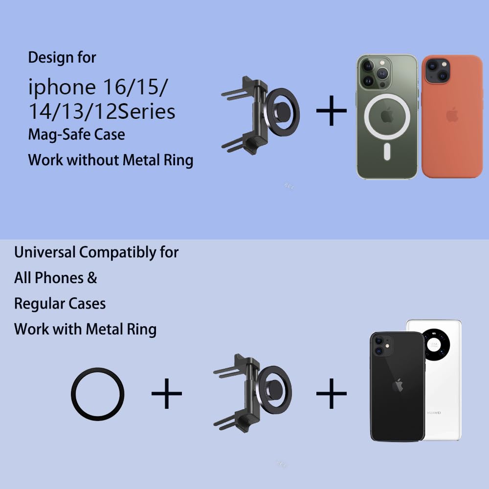 Icailin Car Vent Phone Mount Design For Mercedes Benz Gla/Glc/Gle/Gls/Glb-Class, C/E/S/B/A-Class,W205/W206, Car Mount, Mini Cooper Phone Holder, Mercedes Benz/Mini Cooper Car Accessories