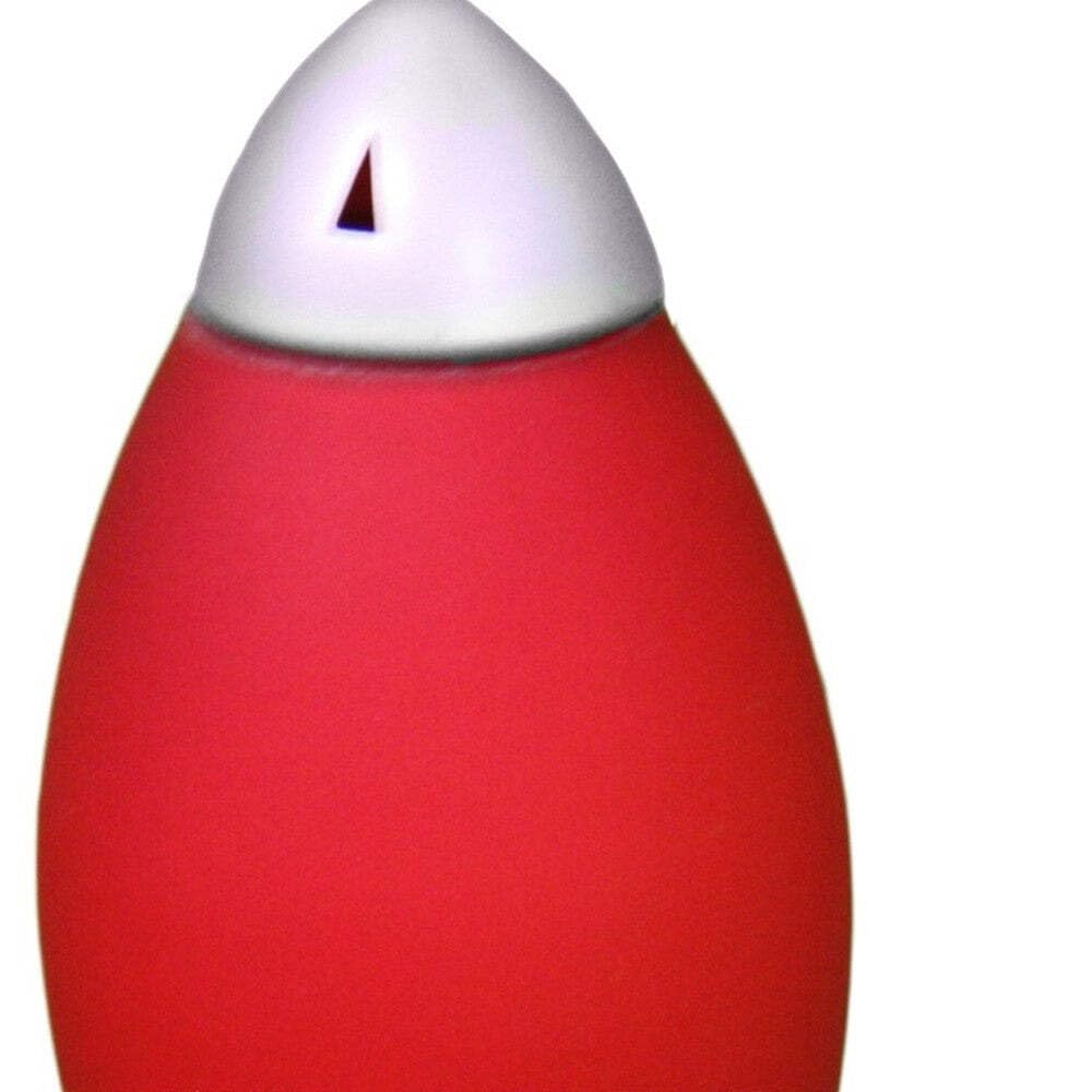 Homeroots Red And Silver Rocket Shaped Table Lamp
