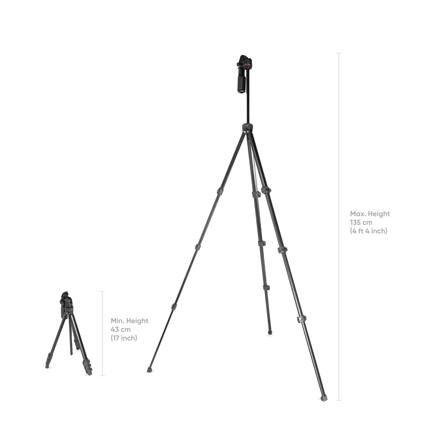 Foldio Foldable Studio Heavy Duty Lightweight Tripods By Foldio Foldable Studio, Portable Cell Phone & Camera Tripods With Phone Holder, For Iphone, Android, Tripod For Photo Video Shooting (Travel Tripod - Aluminum)