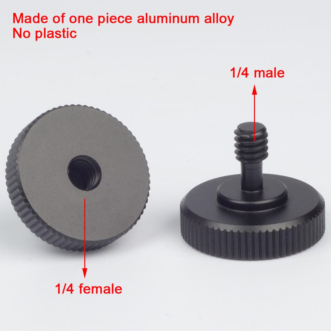Dekeenstar Camera Tripod Thumb Screw 1/4" Male To 1/4" Female Tripod L Type Bracket Stand Hot Shoe Screw Mount Adapter For Camera Flash Bracket Mounting Plate, Camera/Tripod Rig, Ball Head