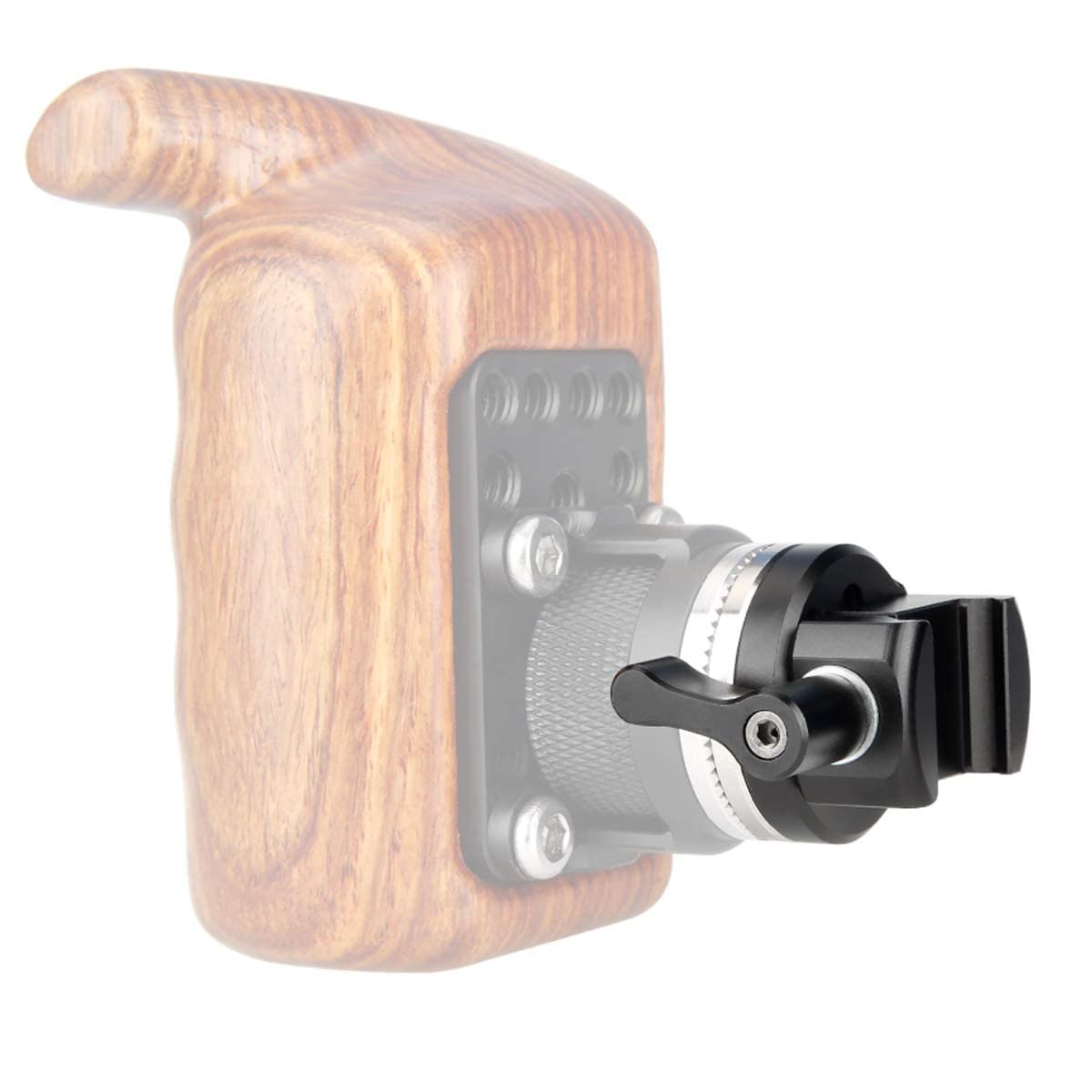 Niceyrig Nato Clamp To Rosette Mount Adapter (M6 Thread Diameter 31.8Mm) Applicable For Arri Rosette Wooden Handgrip, Quick Release And Lock
