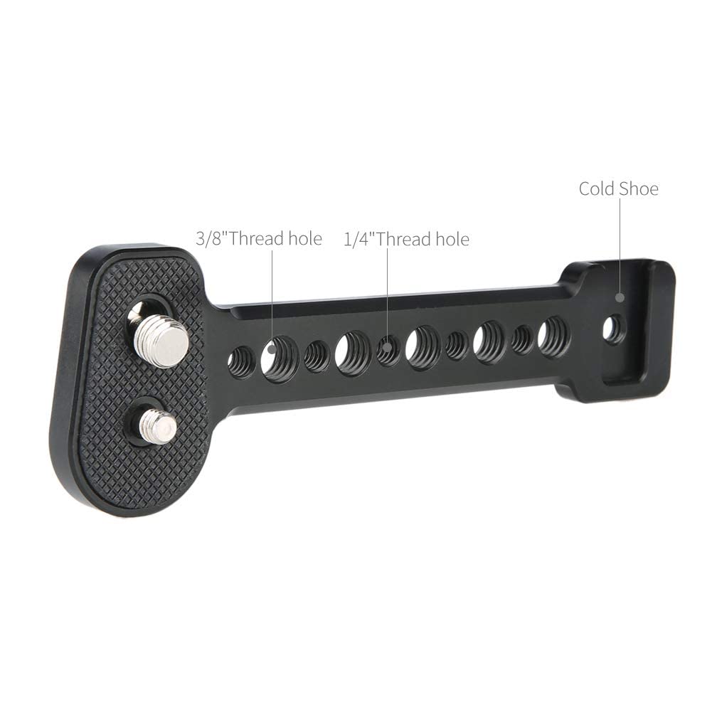 Niceyrig Cold Shoe Extension Bracket Multi-Functional For Dji Rs 3/3 Pro/Rs 2/Rsc 2/Ronin S/Sc, Tripod And Camera Vlog Vlogging Holder Mount - 392