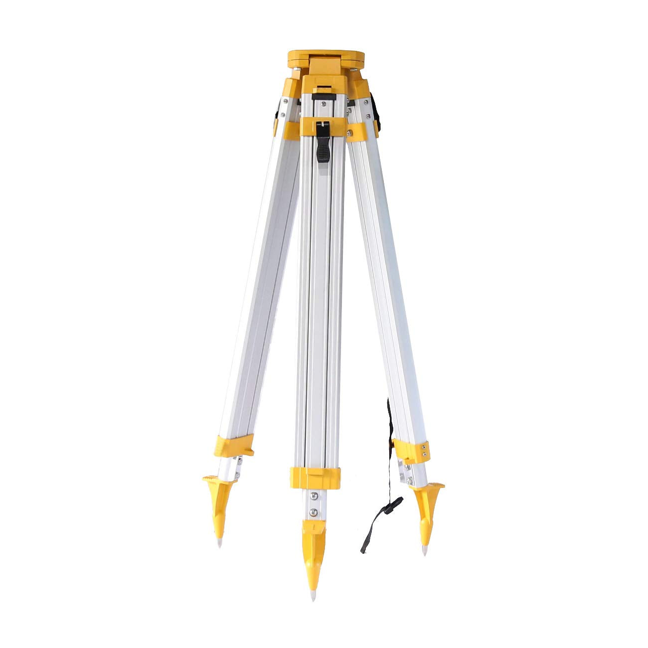 Mountlaser Surveying Tripod, Aluminum Survey Tripod With 5/8-Inch 11-Threaded Flat Head Quick Clamp For Total Station Theodolite