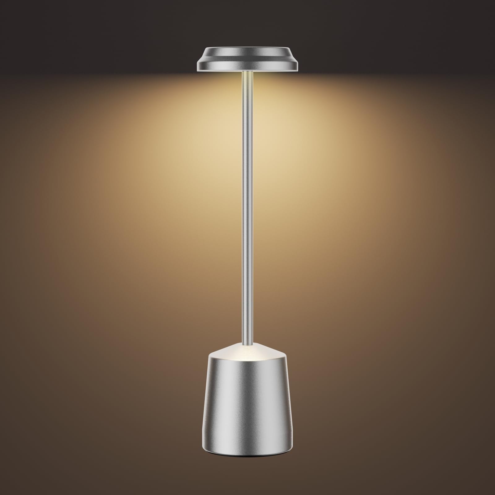 Ogacfo Led Cordless Table Lamps, Portable Rechargeable 5000Mah Battery Operated Table Light, 3 Color Stepless Dimming Touch Control, Desk Lamp For Dinner/Bedroom/Restaurant/Bars/Coffee Shop