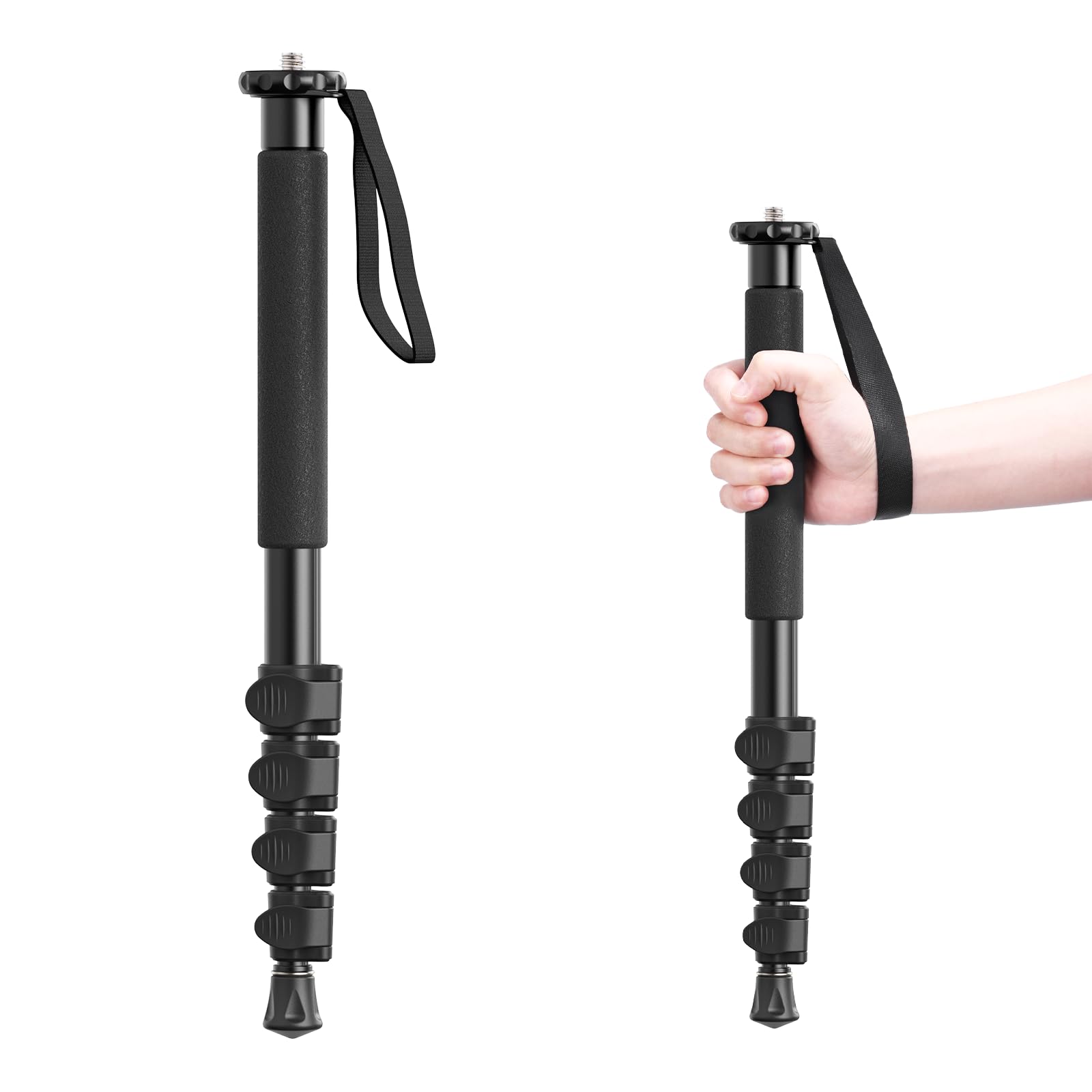 Ulanzi Tb12 61-Inch Camera Monopod - Portable Monopod Photography Stick With 5-Section Height, Aluminum Compact Travel Tripod & Monopod For Camera Canon, Nikon, Sony Mirrorless, Dslr, Easy To Carry