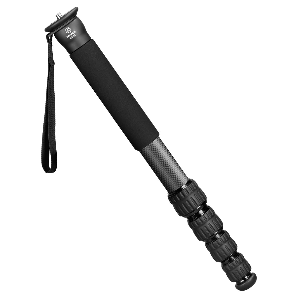 Fanaue Md-01 Camera Monopod Stand With 1/4"-20 And 3/8"-16 Threads, Carbon Fiber Monopod For Canon Nikon Sony And Dslr Cameras, Lightweight Travel Tripod Load 10Kg/22Lbs, Great For Outdoor Photography