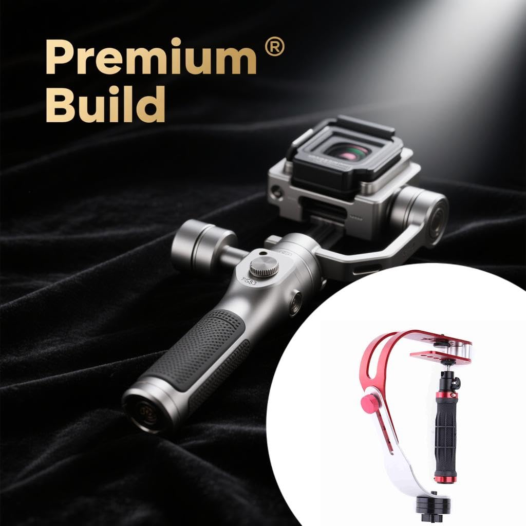 Vyroniapog Professional Steady Video Stabilizer - Lightweight Aluminum Handheld Stabilizer For Dslrs And Camcorders, Ergonomic Grip With Adjustable Balance For Smooth Video Recording