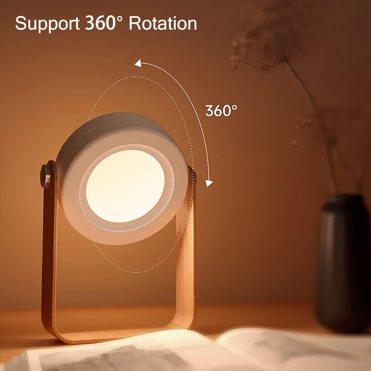 Titigeeli Foldable Table Lamp, Cordless Table Lamps,Rechargeable Portable Folding Led Lantern Lamp,Battery Operated Reading Light Table Lamp,Dimmable