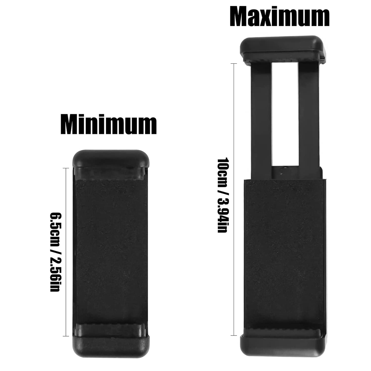 Praqecz Universal Cell Phone Tripod Mount Adapter, Phone Holder Clip Connector Head Used For Monopod Selfie Stick Travel Mini Flexible Tripod And More