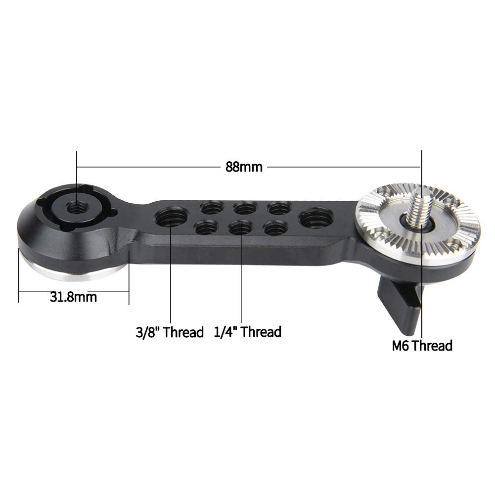 Niceyrig Rosette Extension Arm For Arri Standard M6 Thread Mount Applicable For Handgrip Heavy Shoulder Rig Support System