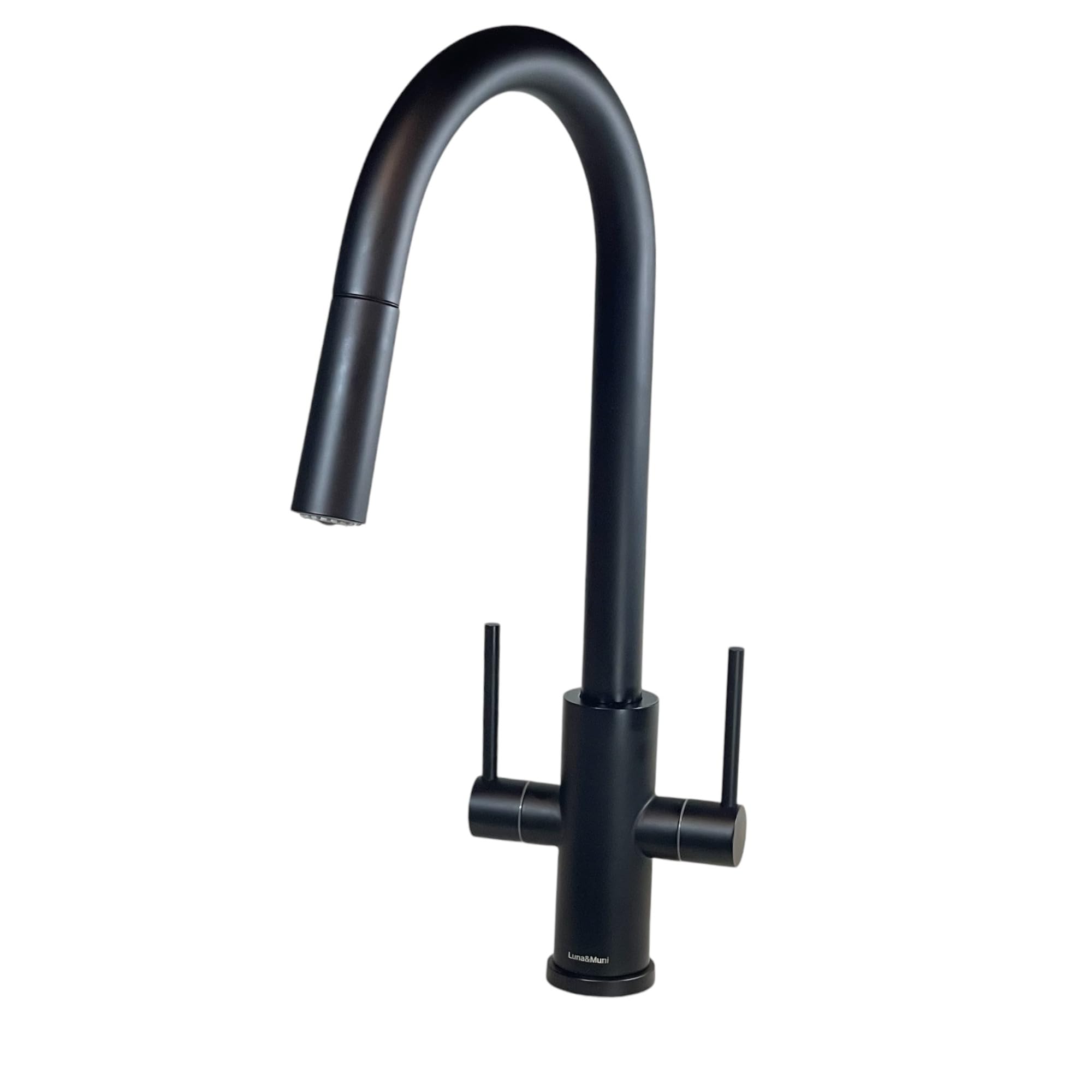 Luna&Muni Luna&Muni,Kitchen Faucet Matte Black,Kitchen Faucets,Kitchen Faucet With Pull Down Sprayer