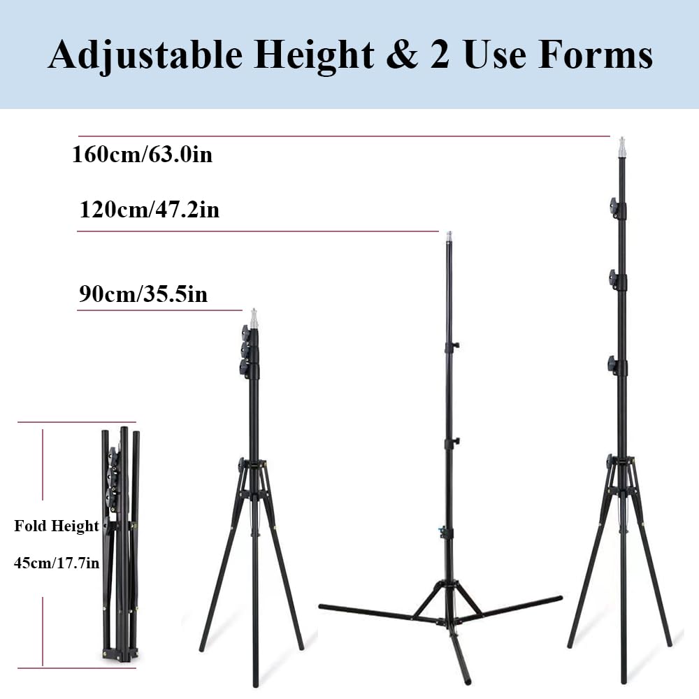 Hantaq Mini Tripod Stand, Mini Projector Camera Stand Holder, Portable Projector Photography Light Stand Flexibly Adjustable Height 26-60 Floor Stand, With 360°Rotatable Ball Head