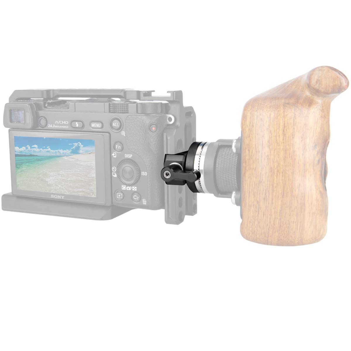 Niceyrig Nato Clamp To Rosette Mount Adapter (M6 Thread Diameter 31.8Mm) Applicable For Arri Rosette Wooden Handgrip, Quick Release And Lock