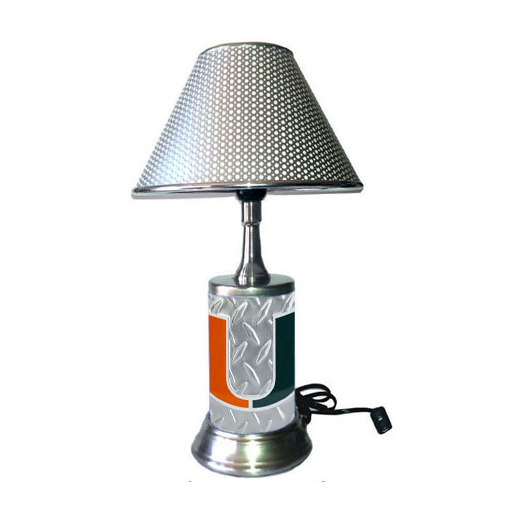Js Table Lamp With Shade, A License Plate Rolled Into Lamp Body, Mihu, Miami