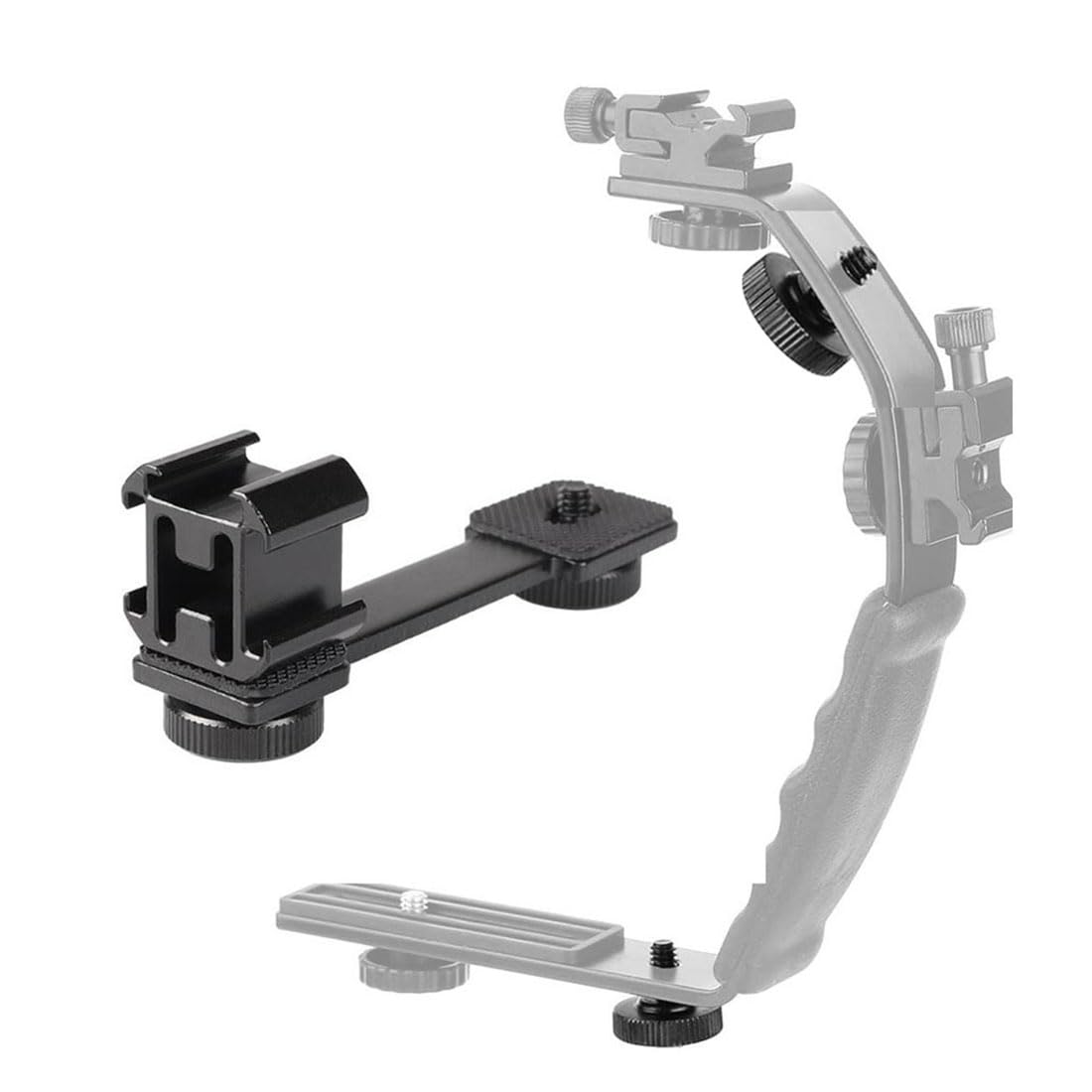 Dekeenstar Camera Tripod Thumb Screw 1/4" Male To 1/4" Female Tripod L Type Bracket Stand Hot Shoe Screw Mount Adapter For Camera Flash Bracket Mounting Plate, Camera/Tripod Rig, Ball Head
