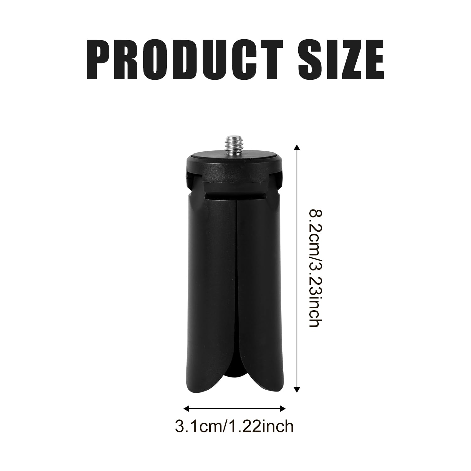 Peutier Mini Tripod For Dji Osmo Pocket 3 & 2, Portable Stand Black Mount Compatible With Osmo Pocket 3 & 2
