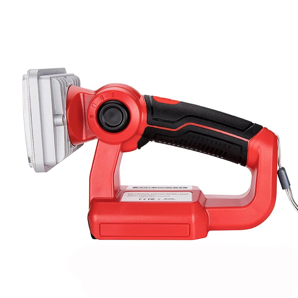 Rexlelxb Led Work Light For Milwaukee M18B2 18V Battery,18W 2000Lm Cordless Flood Battery Light With 90°Rotating/Usb Port/Low Voltage Protection/5" Zinc Alloy Heat Dissipation Lamp Head For Workshop(No Battery