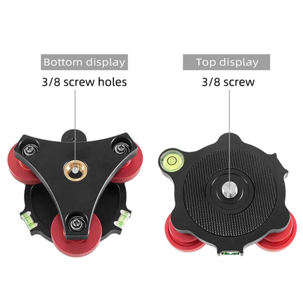 Wysxebwz Tripod Leveling Head Camera Tripod Leveler Base With +/-5 Degree Precision Adjustment Tripod Head For Panoramic Head Ball Head Camera Video Head