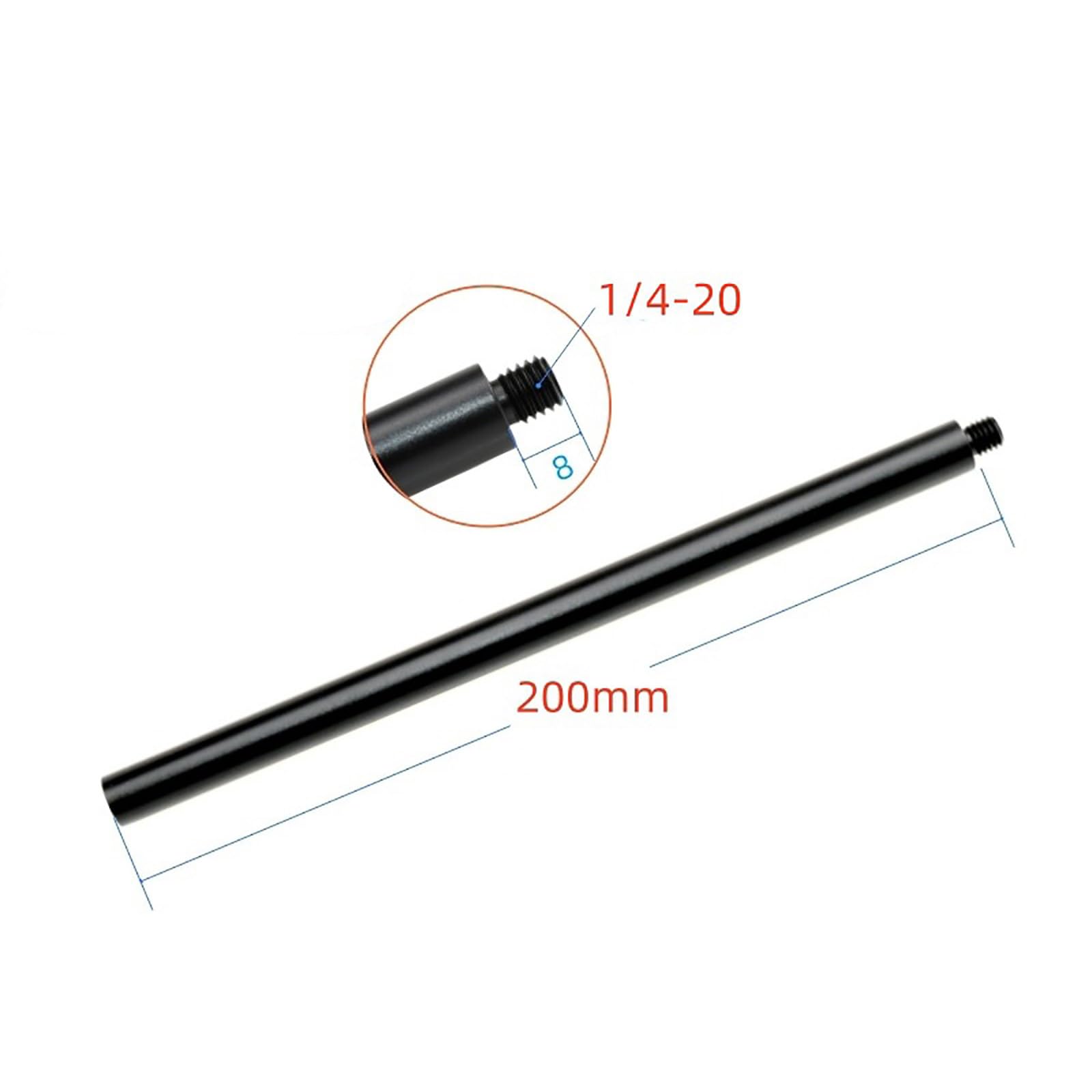 Qixiamo 10/15/20/30Cm Extension Rod 1/4" Tripod Extension Poles Stabilizer Accessory Mount Stick For Cameras And Monopods