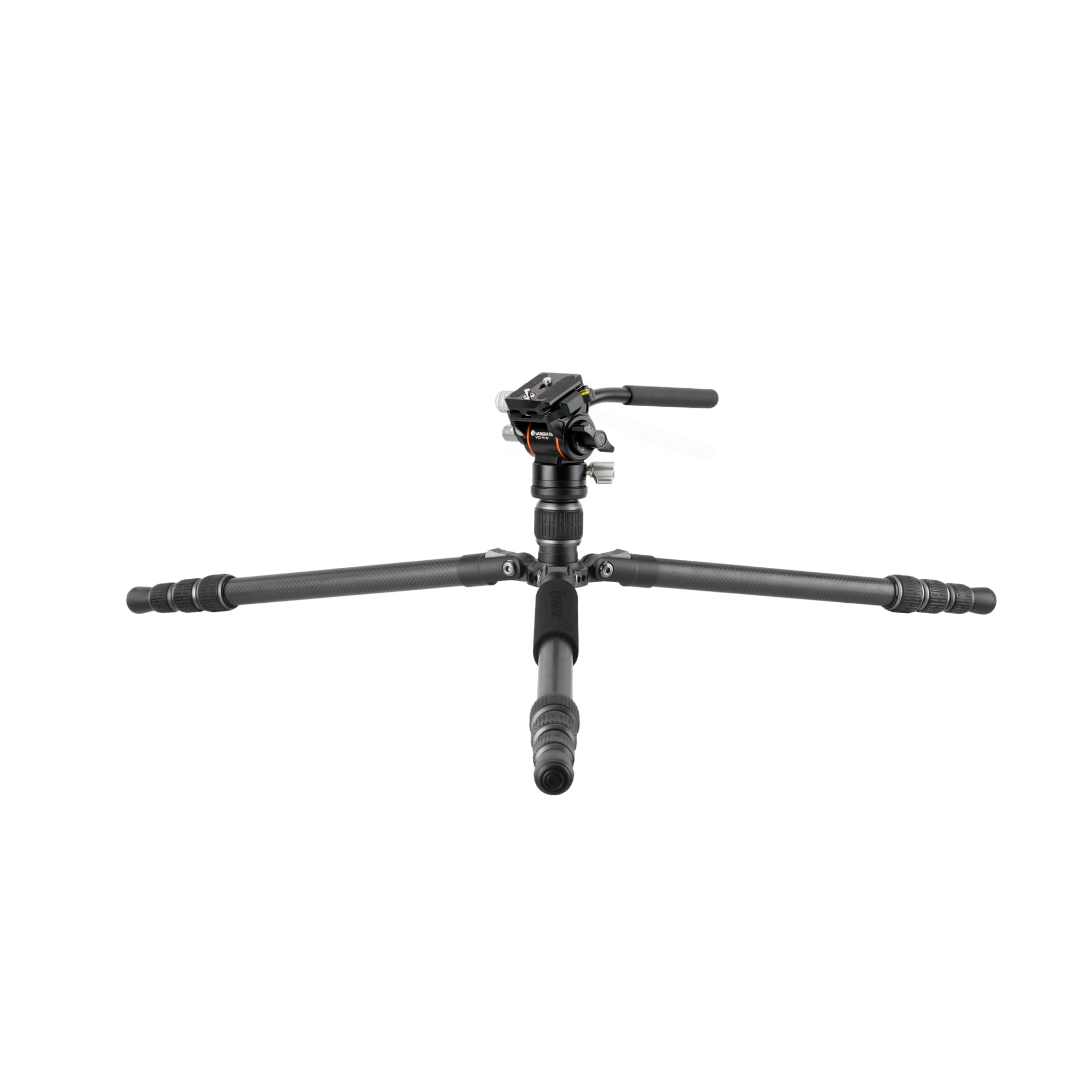 Vanguard Vesta Go 234Cv10 Carbon Fiber Travel Tripod With Compact Veo Pv-10 Counterbalancing Spring Assist Video Head