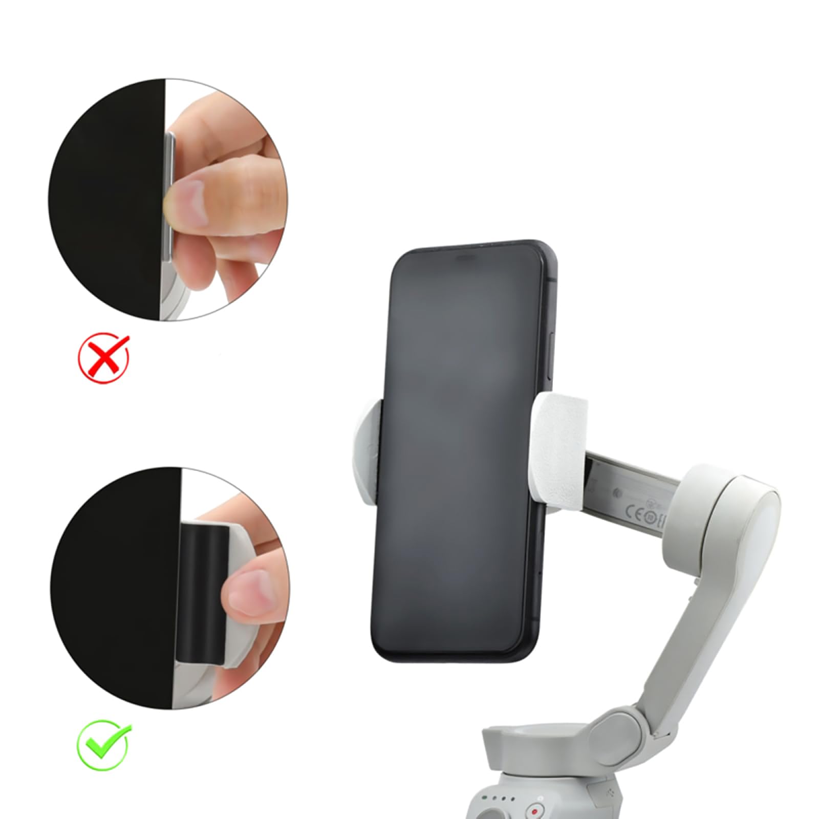 Moudoauer Gray Smartphone Camera Extension Buckle Handheld Stabilizer Magnetic Phone Clamp Clip For Dji Om 5 Spare Part Accessory