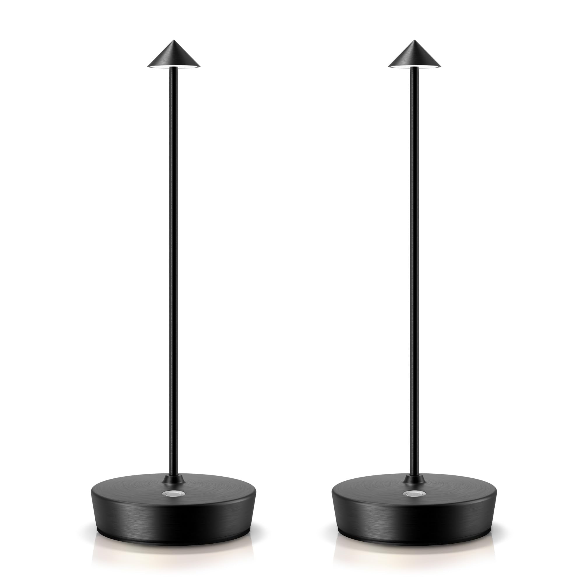 Sakringt 2 Pack Cordless Table Lamps Rechargeable, 6000Mah Battery Operated Waterproof Stepless Dimming Modern Portable Led Table Light For Restaurant Dining Patio Outdoor