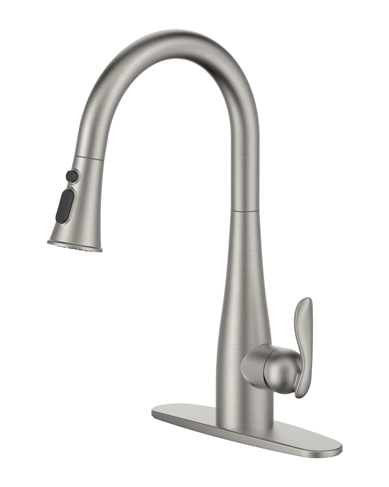 Mbillion Kitchen Faucets With Pull Down Sprayer Single Hole Stainless Steel Sink Faucet Modern Design & Anti-Splash Spray Head Suitable For Farmhouses, Rv, Laundry Room Llave Para Fregadero De Cocina