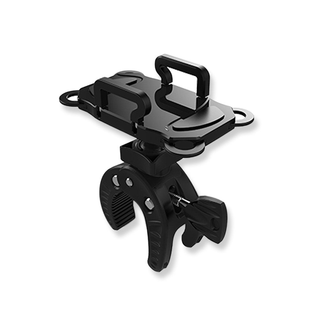 Ihens5 Bike Mount, Bike Phone Mount Motorcycle Baby Carriage Bicycle Mic Stand Cell Phone Holder Cradle With Rubber Strap 360 Degree Rotate For Iphone X 7 6S Plus 5S 5Se Sony Samsung (Black)