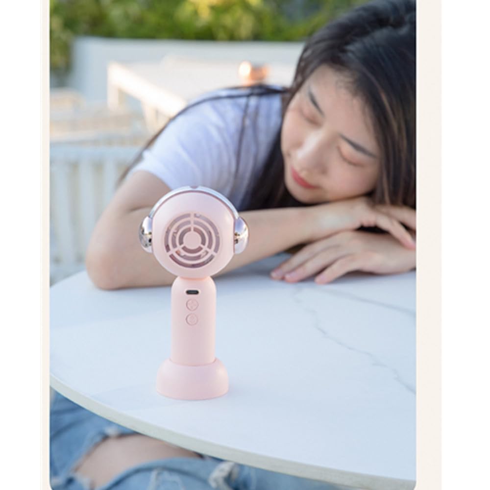 Portable Handheld Misting Fan, Rechargeable Personal Mister Fan, Battery Operated Spray Water Mist