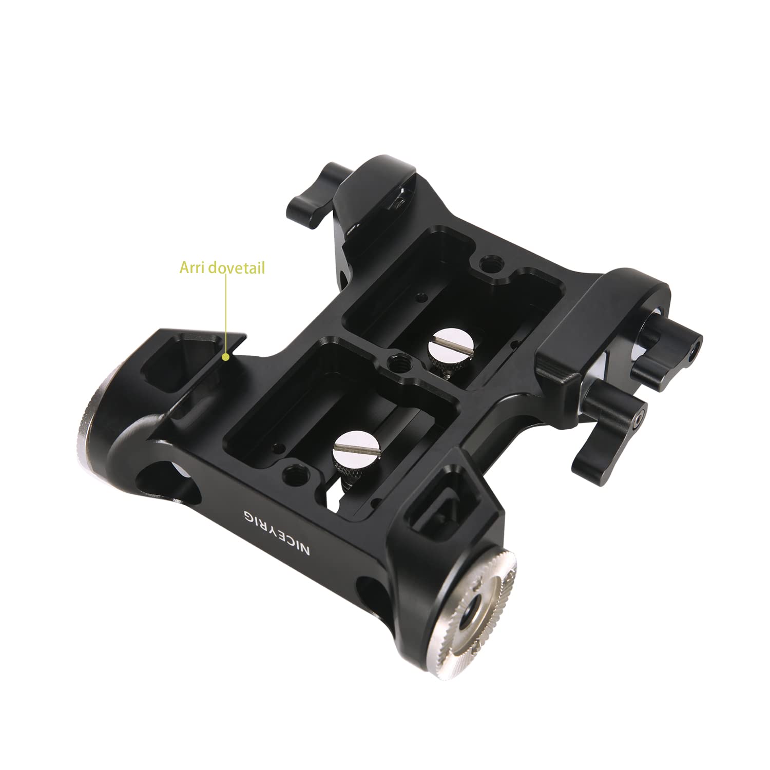 Niceyrig Rosette Mount 15Mm Rod Rail Baseplate With Dovetail Clamp For Arri Standard Bridge Plate, Applicable For Blackmagic Design Pocket Cinema Camera 6K Pro/6K G2, Cinema Camera, Camcorder - 512