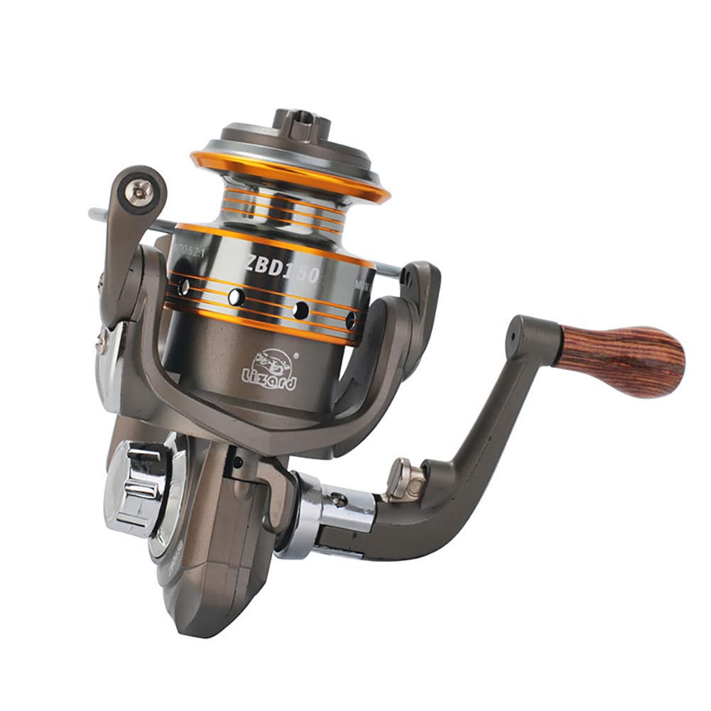 Gaderth Mini Spinning Reel, 5.2:1 Gear Metal Fishing Reel, 13+1Bb Powerful Spinning Fishing Reels With Interchangeable Handle, Small Compact Fishing Reel For Carp Bass Trout Fishing Mini 150