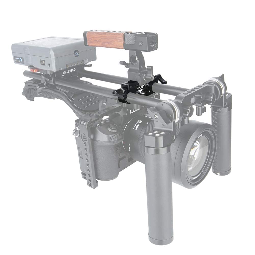 Niceyrig 15Mm Rod Clamp With Nato Rail For 15Mm Rod Railblock Support System, Follow Focus, Dslr Camera Cage - 333