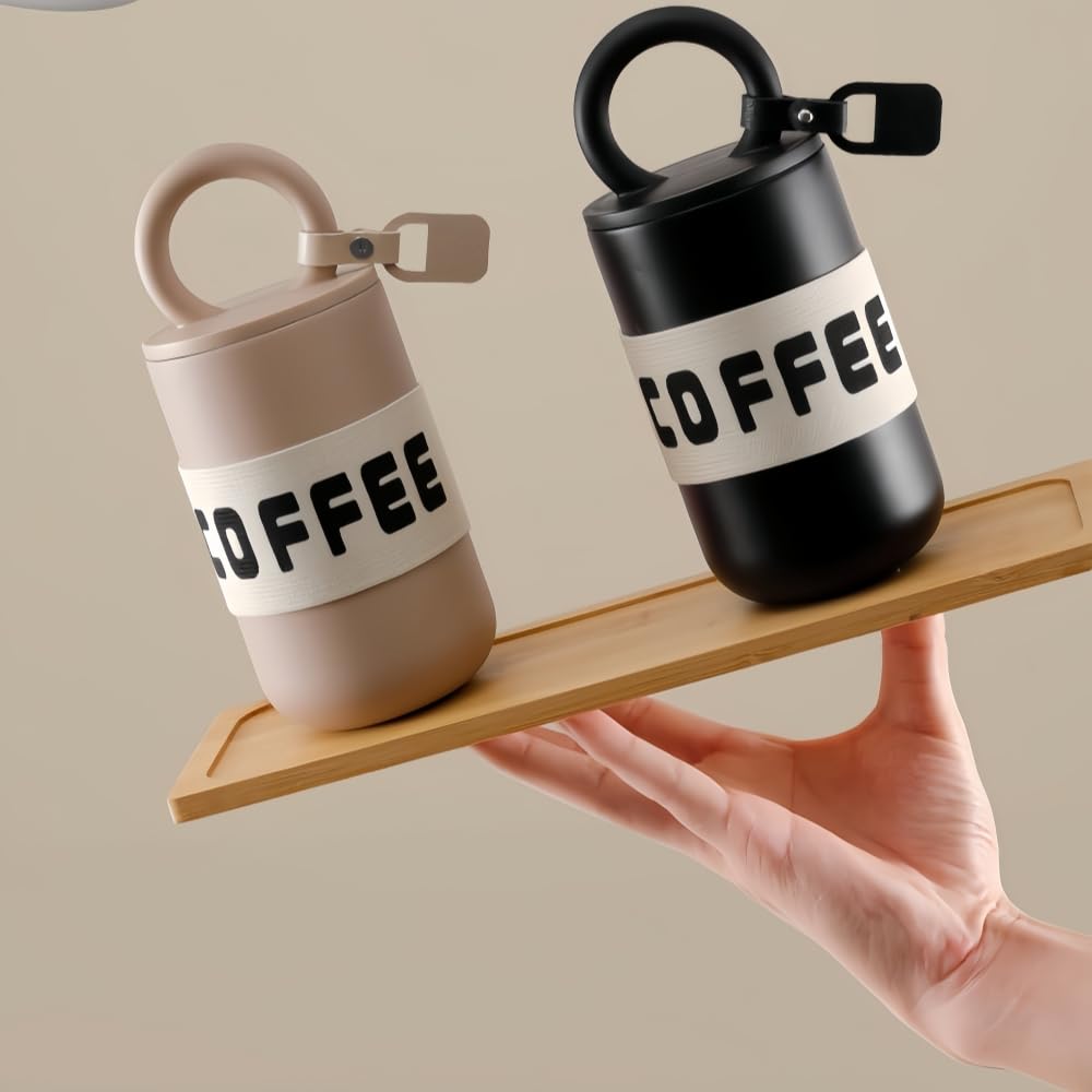 Water Bottle Thermos Bottle, 16 Oz Tumbler Trendy Coffee Cups, Stainless Steel Vacuum-Insulated
