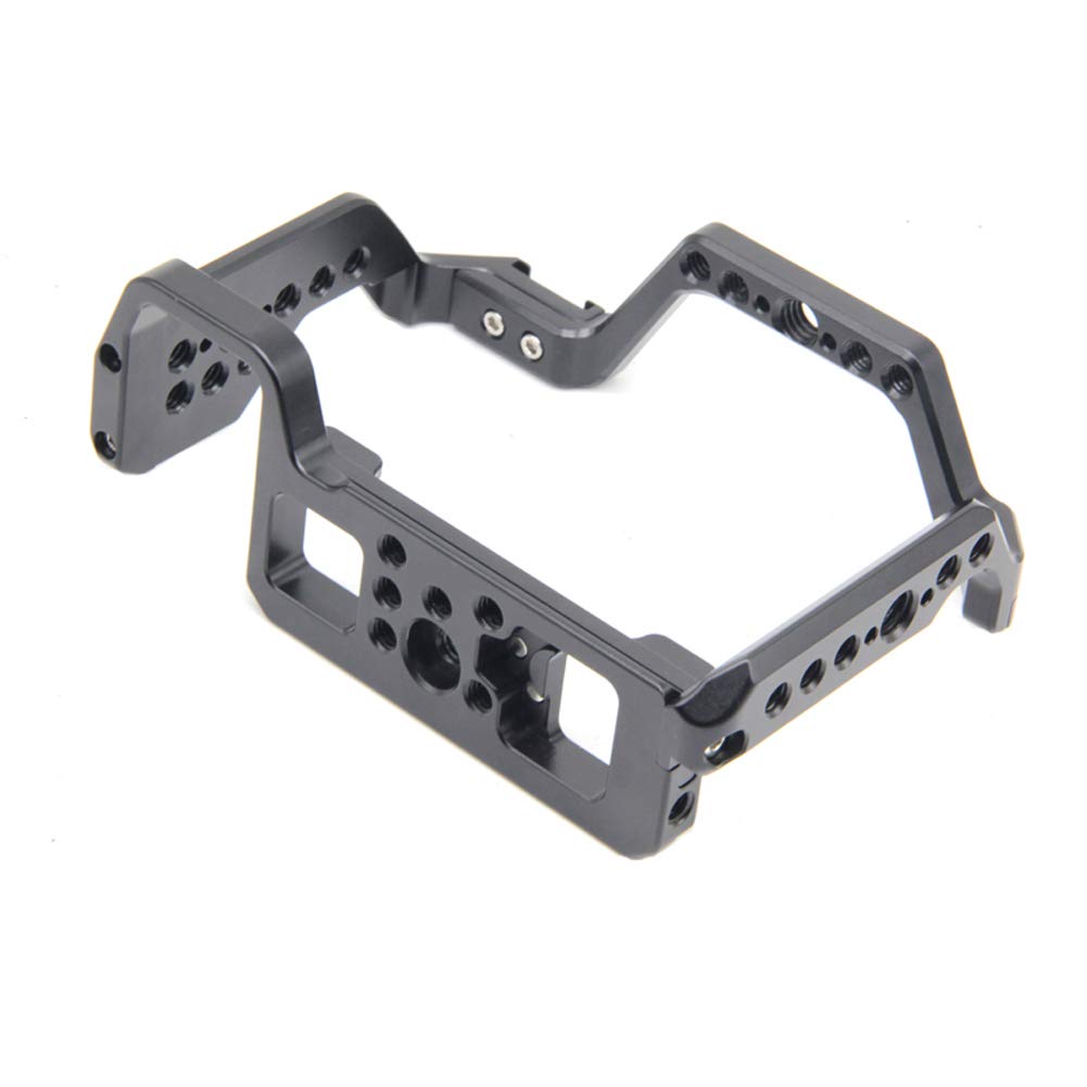 Easy Hood Camera Cage For Fujifilm X-S10, Vlogging Video Film Movie Making Camera Rig Stabilizer With Cold Shoe, 1/4" Threaded Holes, 3/8" Arri Locating Hole