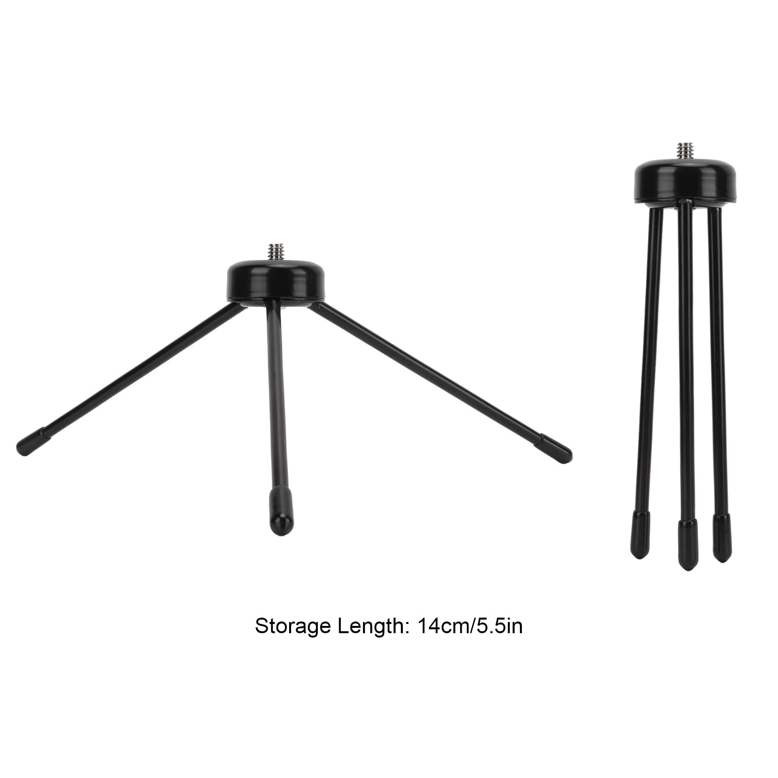 Gowenic Mini Tabletop Tripod, Desktop Tabletop Stand 1/4In Adapter Stainless Steel Metal Mini Tripod, Portable Desktop Mini Tripod Stand Micro Single Photography For Digital Slr Mobile Phone