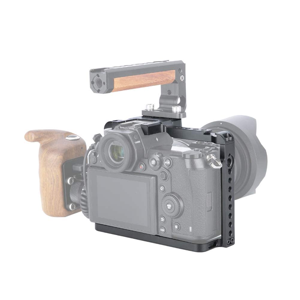 Niceyrig Camera Cage For Panasonic Lumix S1 S1R, With Quick Release Nato Rails & 1/4 3/8 Locating Holes- 316
