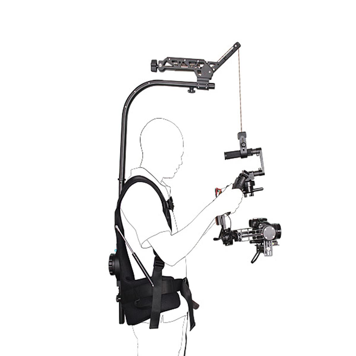 Supfoto Easy Rig Stabilizer Vest Professional Stabilizing Body Support For Dslr Camera Gimbals Camcorders Steadycam (8-18Kg/17.6-39.7Lb)