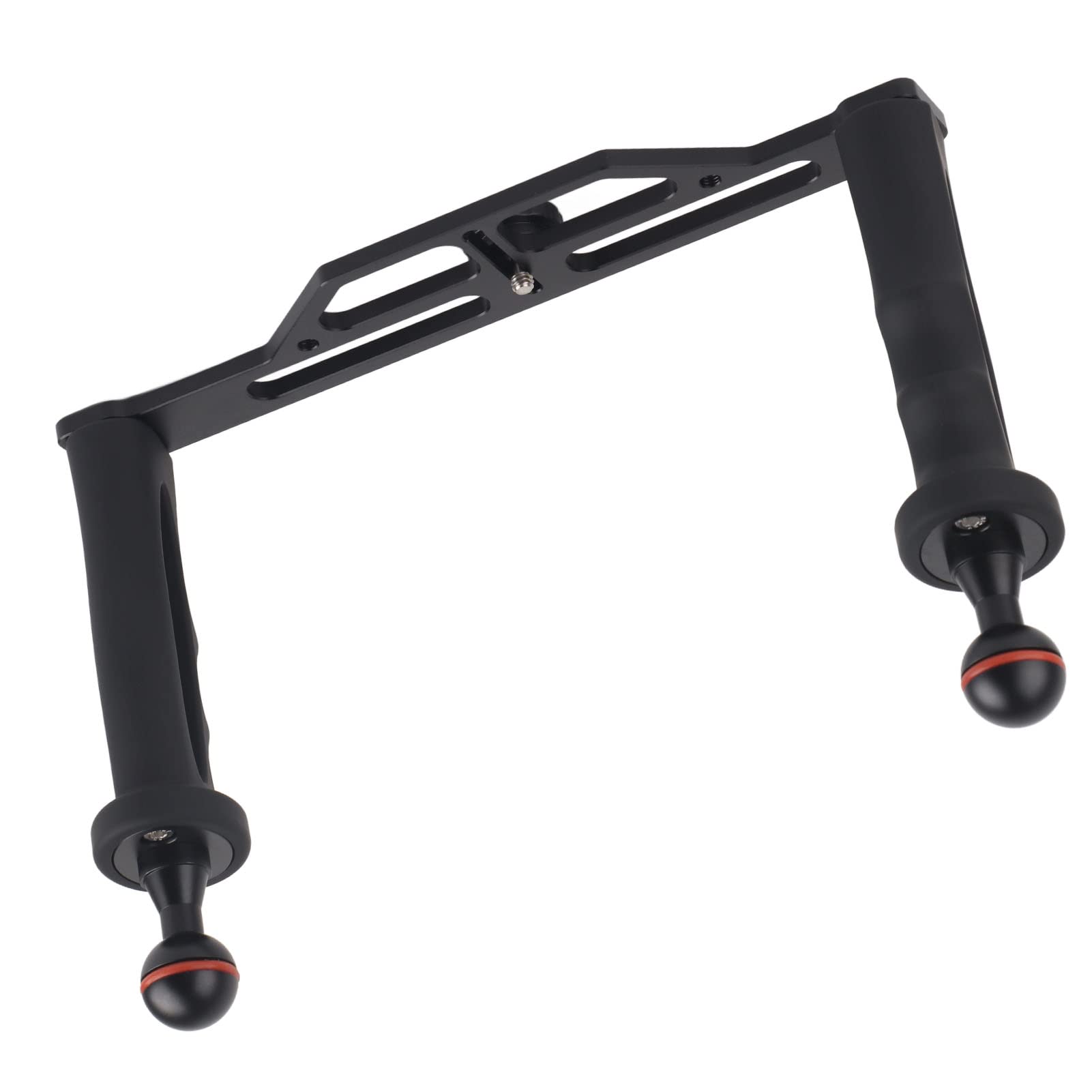 Acouto Dual Handle Aluminium T Stabilizer Rig For Der Camera Housing Case Tray Dual Handheld Stabilizer For Diving Photography