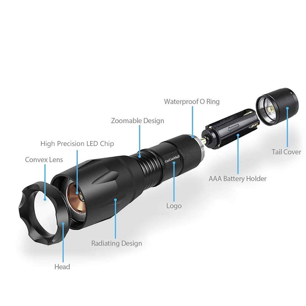 Gaigaimall Ir Led Illuminator Flashlight Zoomable 850Nm Infrared Flashlight Night Vision Device For Hunting, Search& Rescue, Military Use.