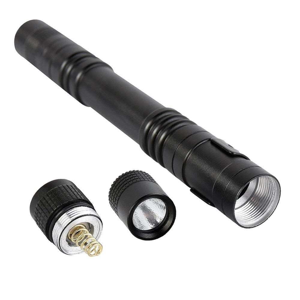 Modoao Led Penlight Flashlight Utility Torch, 4 Pcs 200Lm Penlight Flashlight Utility Torch With Clip Pocket Penlight Portable Emergency Light (4 Pcs)