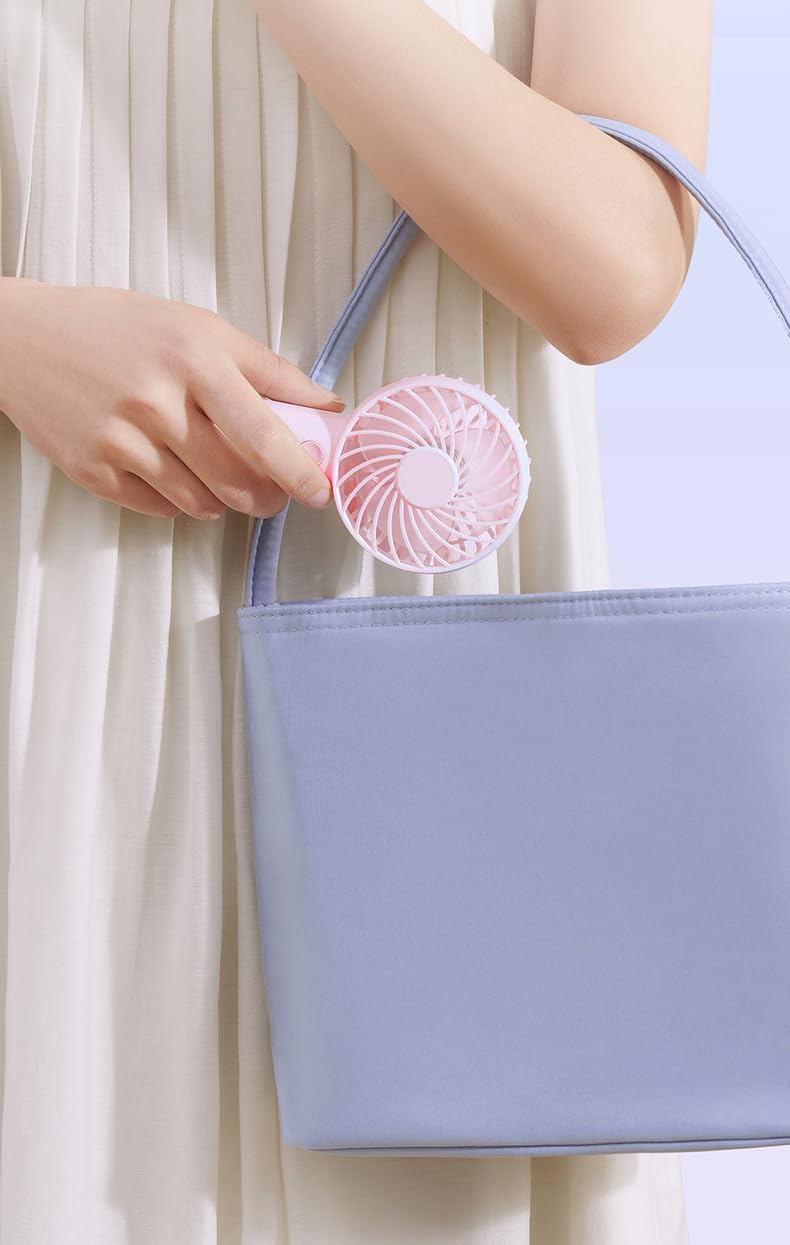 Mini Portable Fan,Rechargeable Travel Fan,3 Speed Small Handheld Fan,Personal Battery Operated Fan